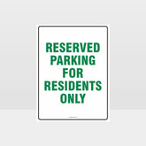 Customized Safety Signs,Reserved Parking For Residents Only Sign